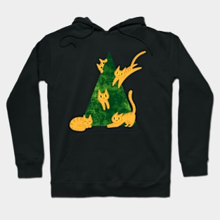 Orange Tabby Cats in the Evergreen Tree Hoodie